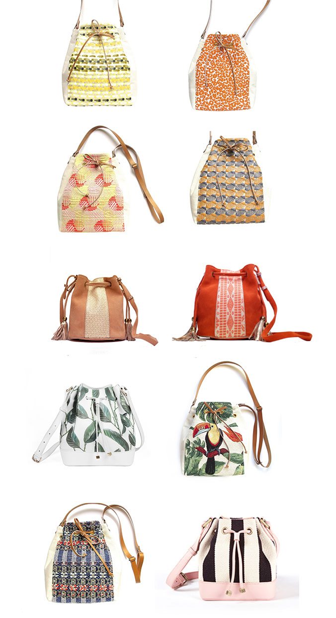 Sac seau tissu hotsell