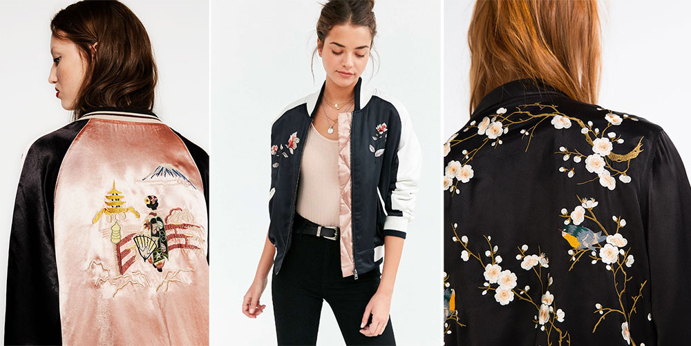 Bombers brodé top femme