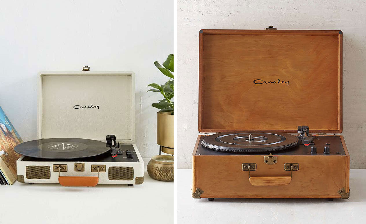 tourne-disque-retro-vintage-bois-crosley - La Seinographe